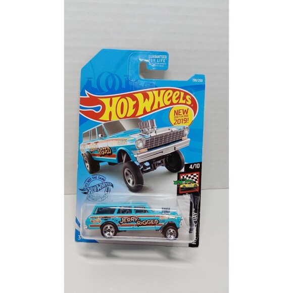2017 hot wheels HW race day ‘64 Nova wagon gasser light blue 4/10  Jerry Rigged - Picture 1 of 6